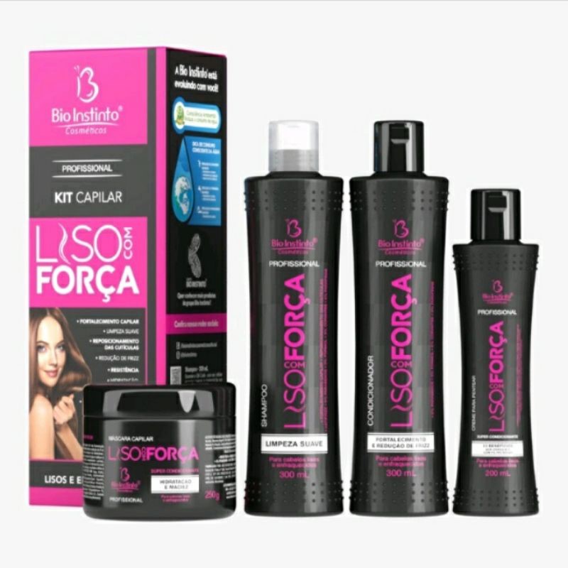 KIT CAPILAR LISO COM FORCA BIO INSTINTO