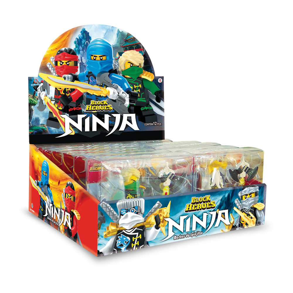 BLOCK HEROES NINJA DISPLAY C/12-BL587-POLIBRINQ