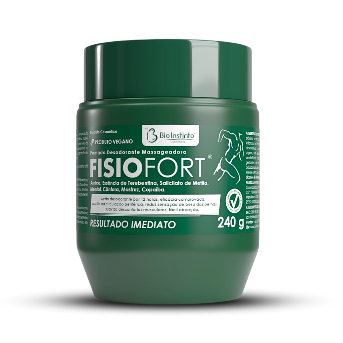 POMADA A FISIOFORT VERDE  POTE 240G BIO INSTINTO
