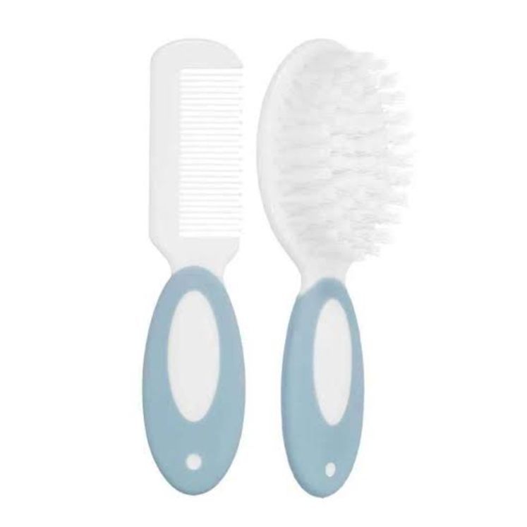 ESCOVA E PENTE CERDAS MACIAS AZUL 12642 - BUBA
