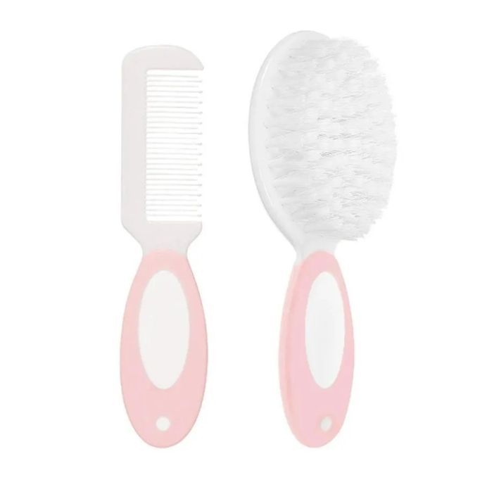 ESCOVA E PENTE CERDAS MACIAS ROSA 12643 - BUBA
