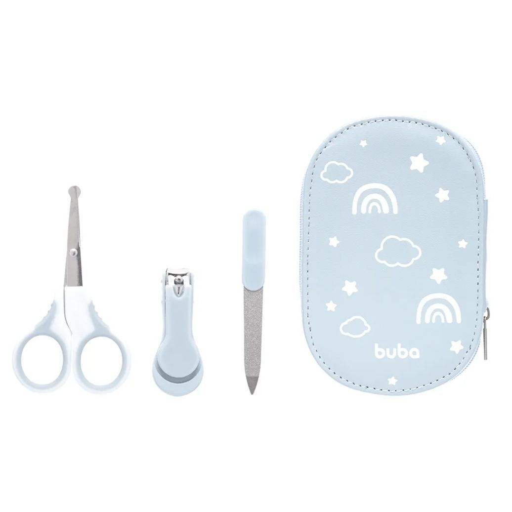 KIT MANICURE COM ESTOJO AZUL 18093 - BUBA