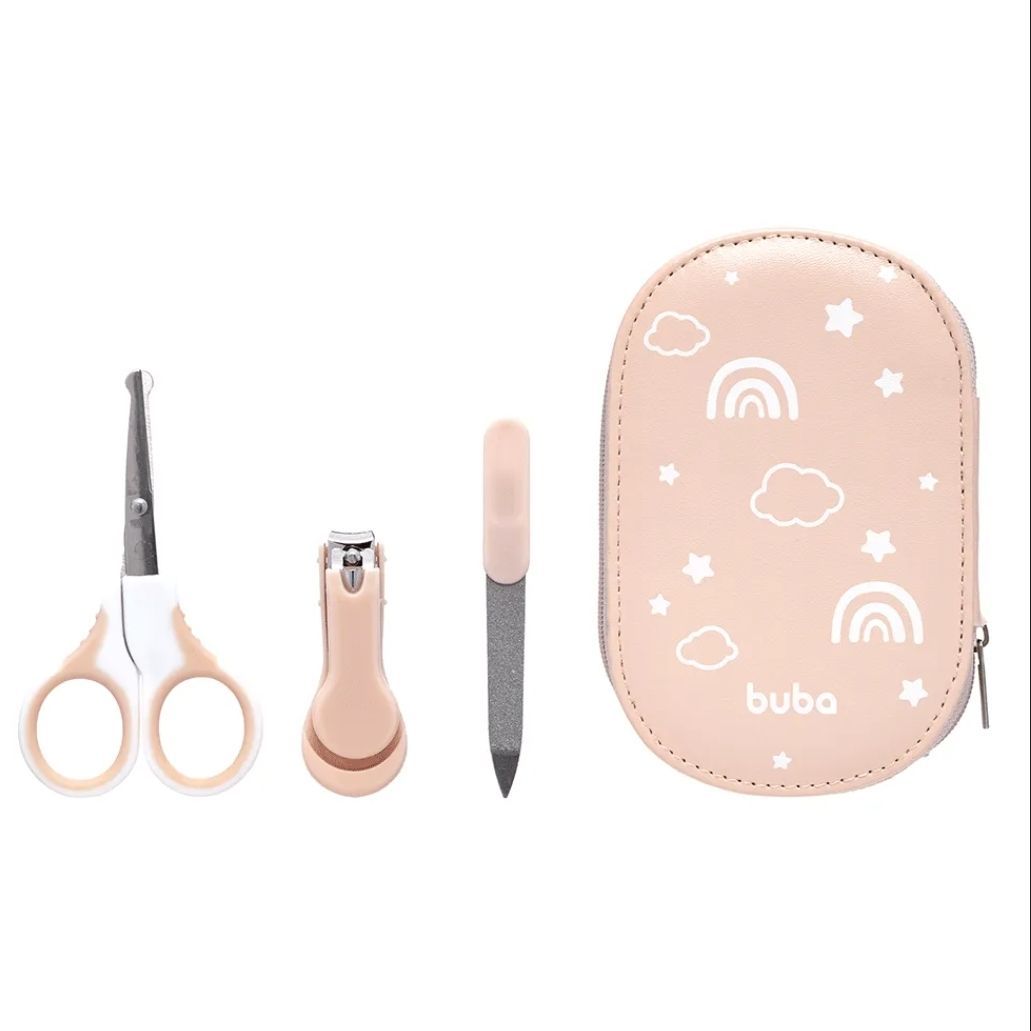 KIT MANICURE COM ESTOJO ROSA 18094 - BUBA