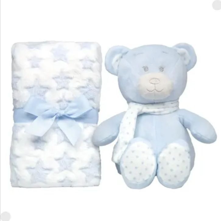 KIT URSINHO COM MANTINHA SONINHO AZUL 18068 - BUBA