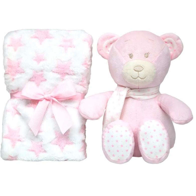 KIT URSINHO COM MANTINHA SONINHO ROSA 18067 - BUBA