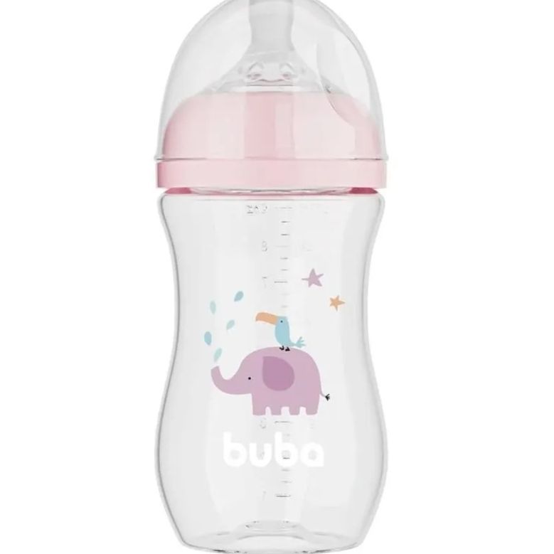 MAMADEIRA EASY FLOW ELEFANTE ROSA 270ML 17250 - BUBA