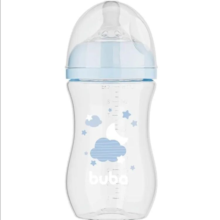MAMADEIRA EASY FLOW NUVEM AZUL 270ML  17259 - BUBA