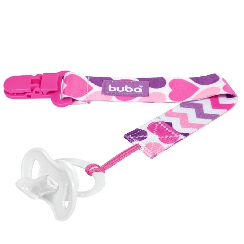 PRENDEDOR DE CHUPETA CORACOES 7482 - BUBA