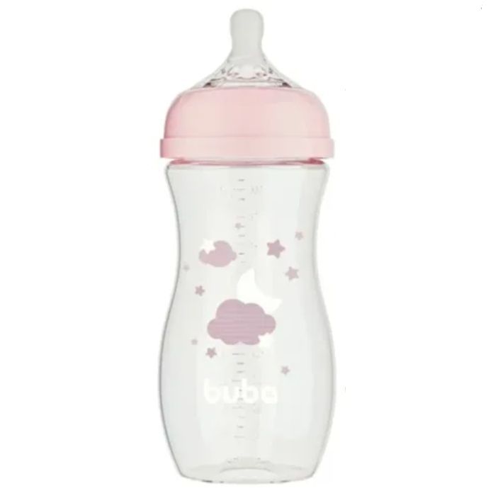 MAMADEIRA EASY FLOW NUVEM ROSA 330ML 17257 - BUBA