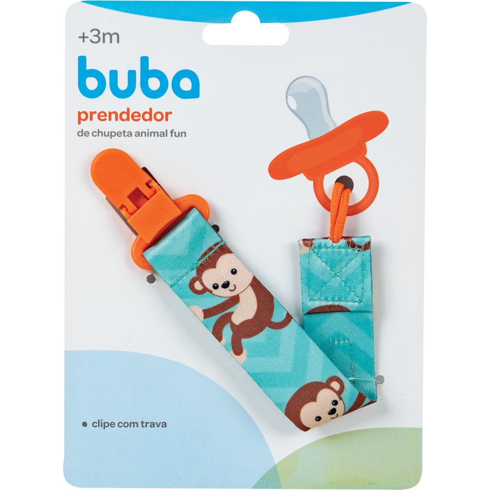 PRENDEDOR DE CHUPETA ANIMAL FUN MACACO - 12048 - BUBA