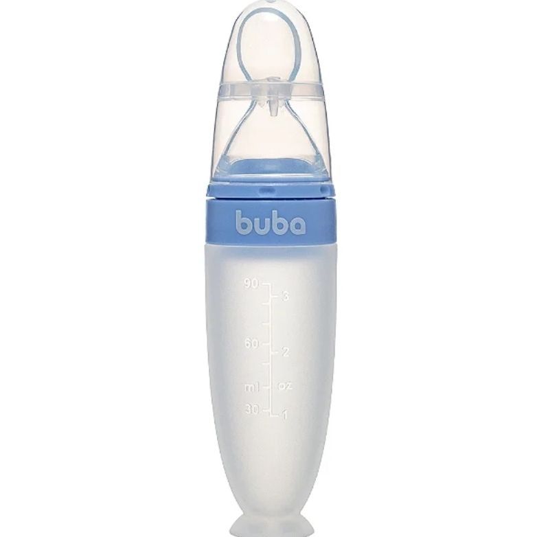 COLHER DOSADORA EM SILICONE COM VENTOSA AZUL 18879 - BUBA