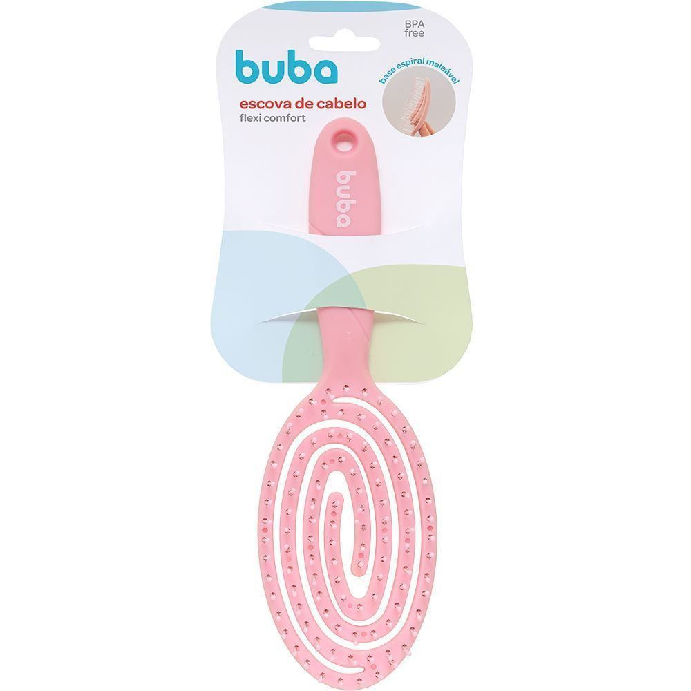 ESCOVA DE CABELO ROSA 19080 - BUBA