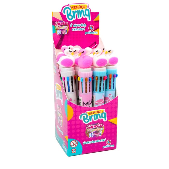 CANETA FLAMINGO DISPLAY C/12-SCB03-POLIBRINQ