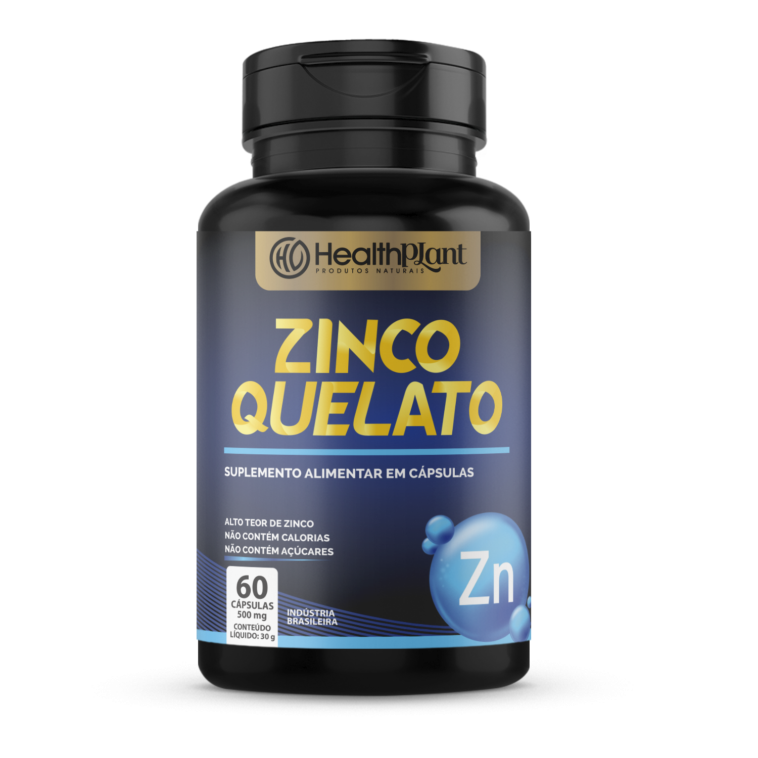 ZINCO QUELATO - 60 CAPS - HEALTHPLANT