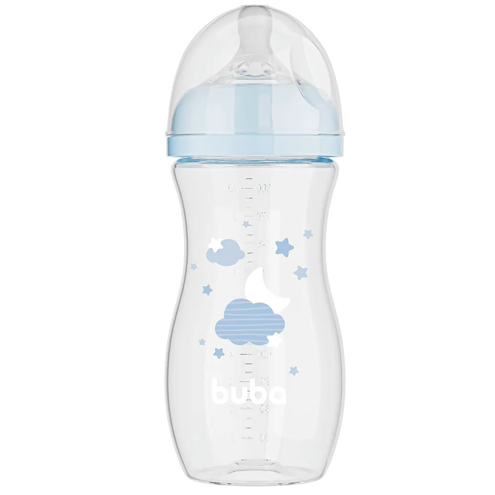 MAMADEIRA EASY FLOW NUVEM AZUL 330ML 17260 - BUBA