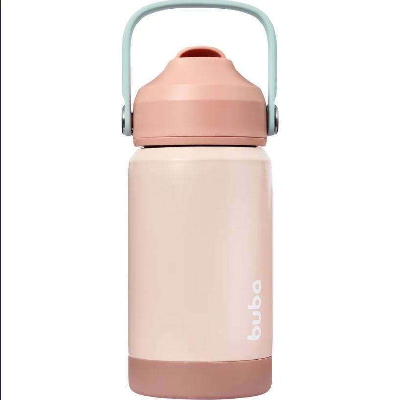 COPO TERMICO PAREDE DUPLA COM BICO DE CANUDO BLUSH 20844 - BUBA