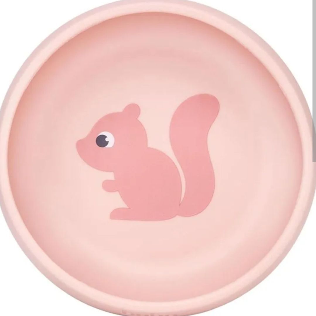 BOWL EM SILICONE COM VENTOSA ROSA 20894 - BUBA