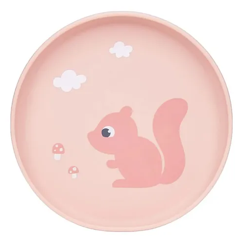PRATINHO EM SILICONE COM VENTO ROSA 20890 - BUBA