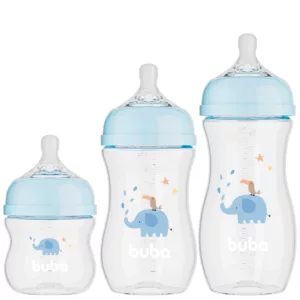 KIT 3 MAMADEIRAS EASY FLOW ELEFANTE AZUL - 20987 - BUBA