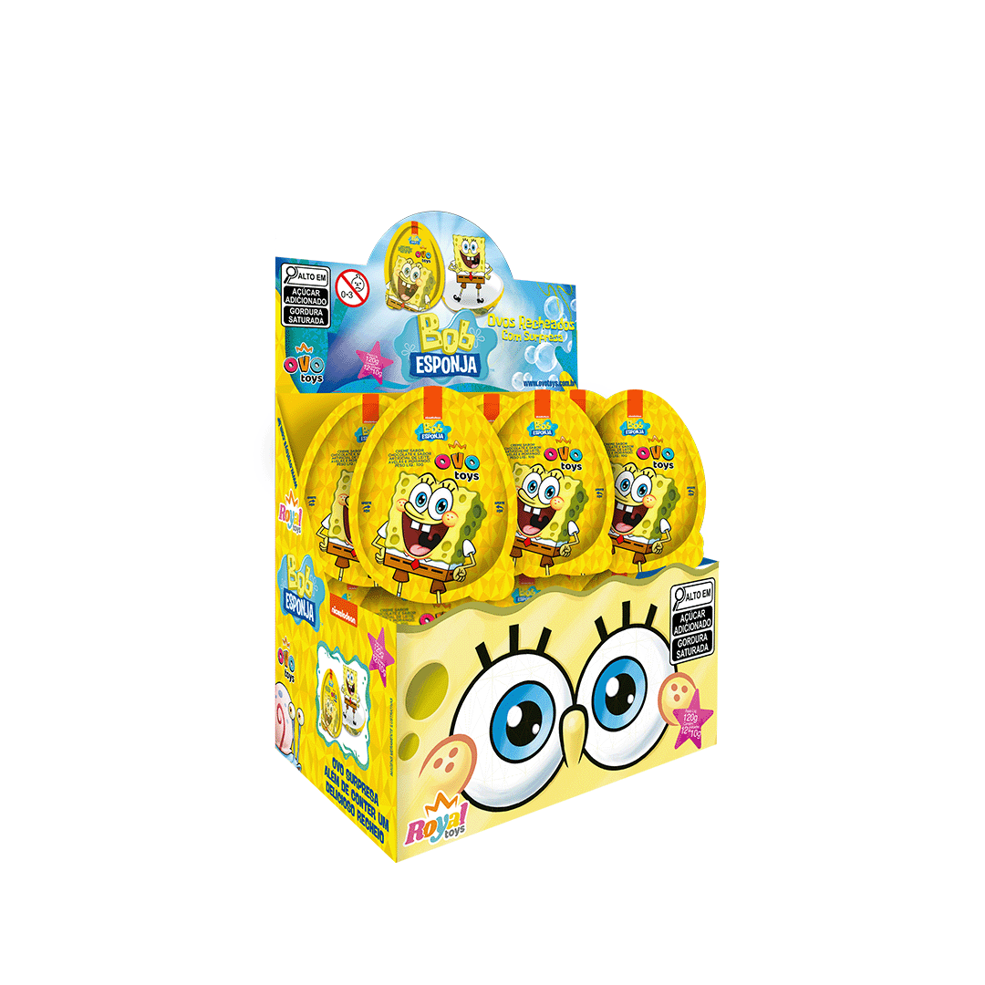 OVO TOYS BOB ESPONJA 423 DISPLAY C/12 - ROYAL