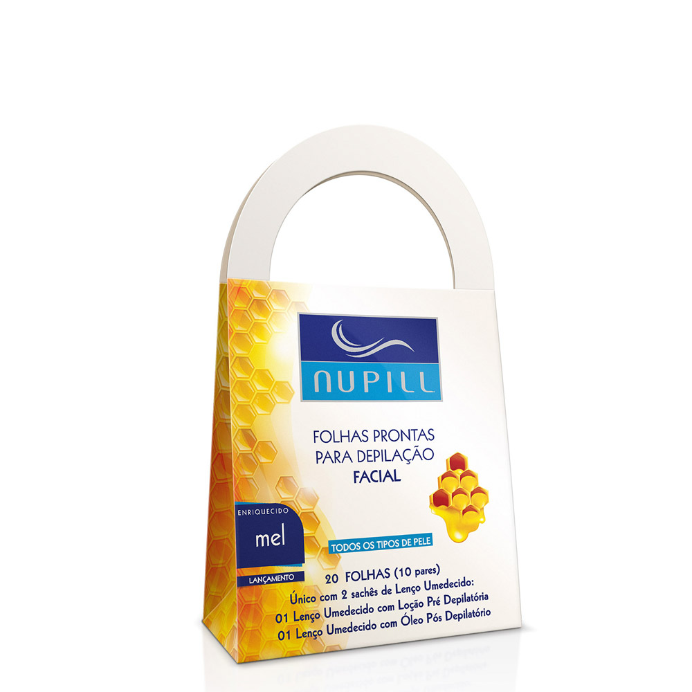 FOLHAS PARA DEPILACAO FACIAL MEL - NUPILL