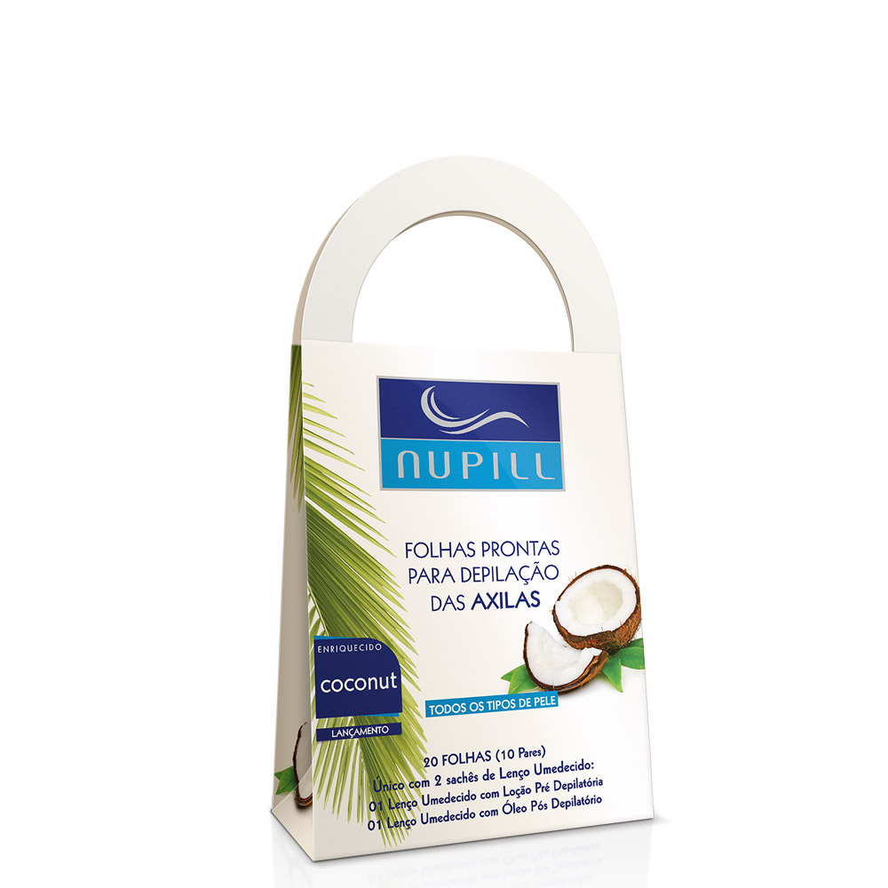 FOLHAS PARA DEPILACAO DAS AXILAS COCONUT - NUPILL