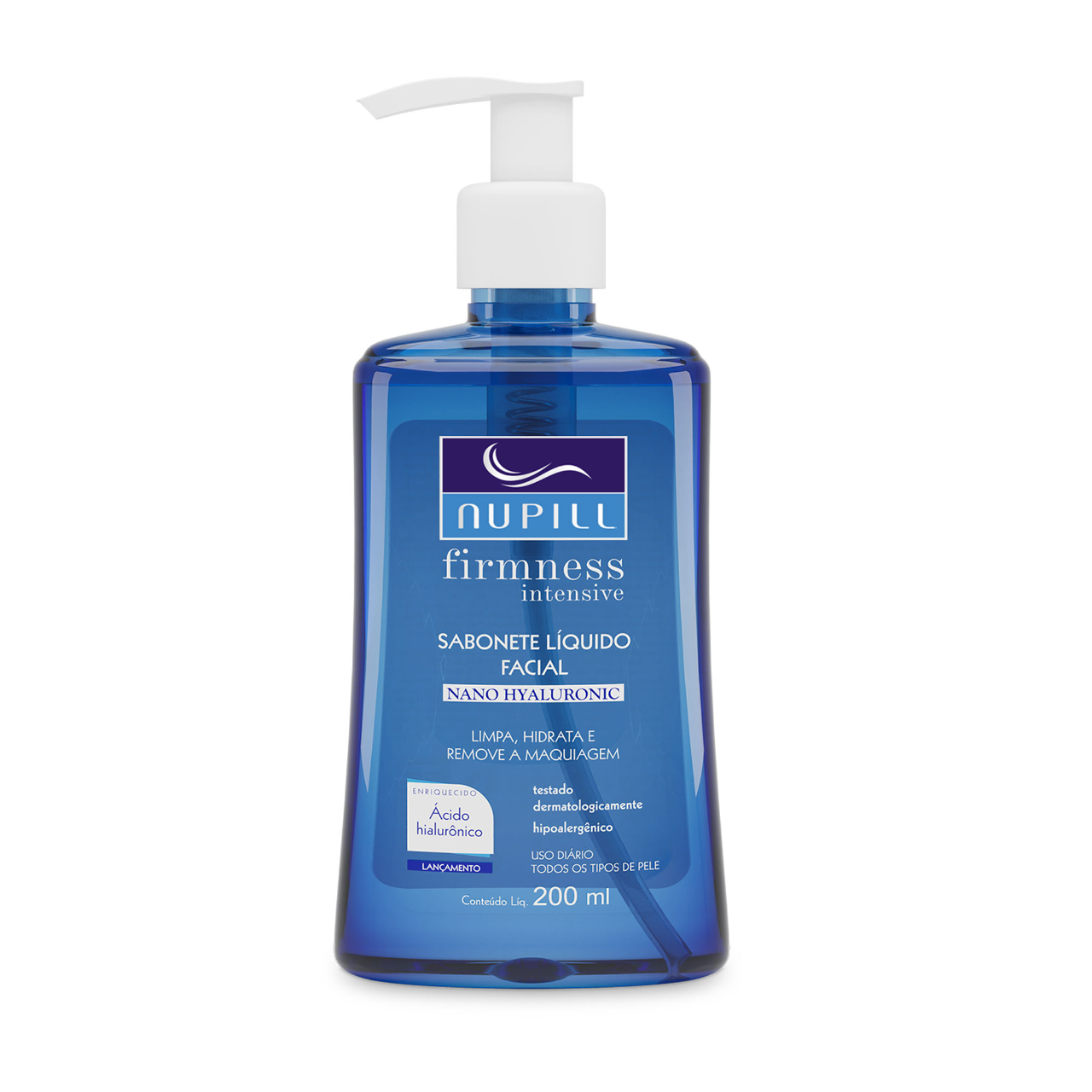SABONETE LIQ. FACIAL HYALURONIC 200ML - NUPILL