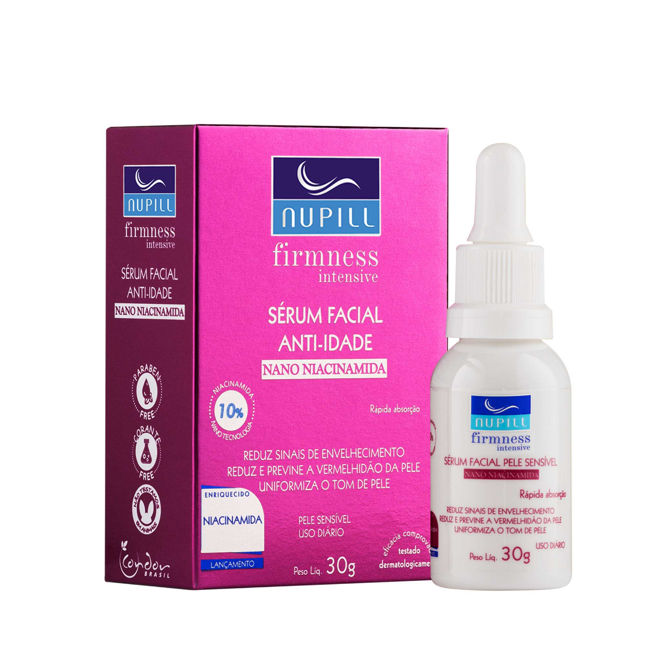 SERUM FACIAL ANTI-IDADE NANO NIACINAMIDA 30G- NUPILL