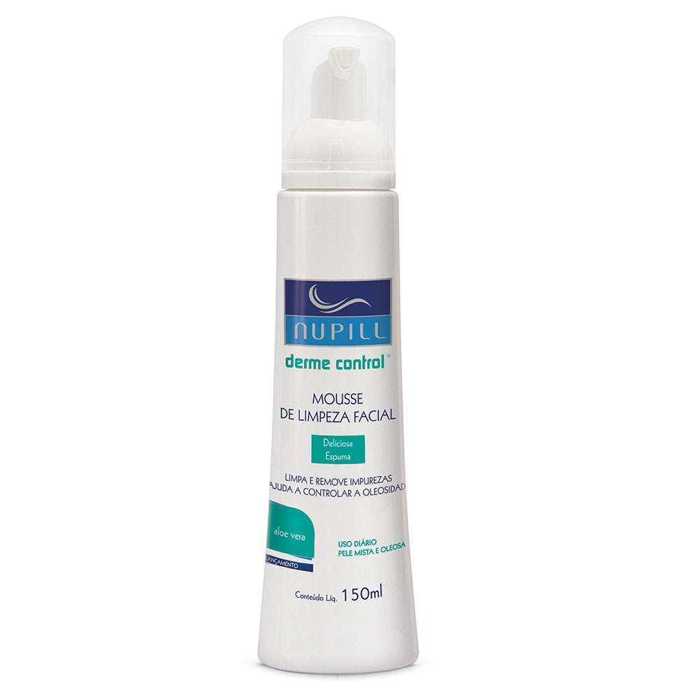 MOUSSE DE LIMPEZA FACIAL DERME CONTROL 150ML - NUPILL