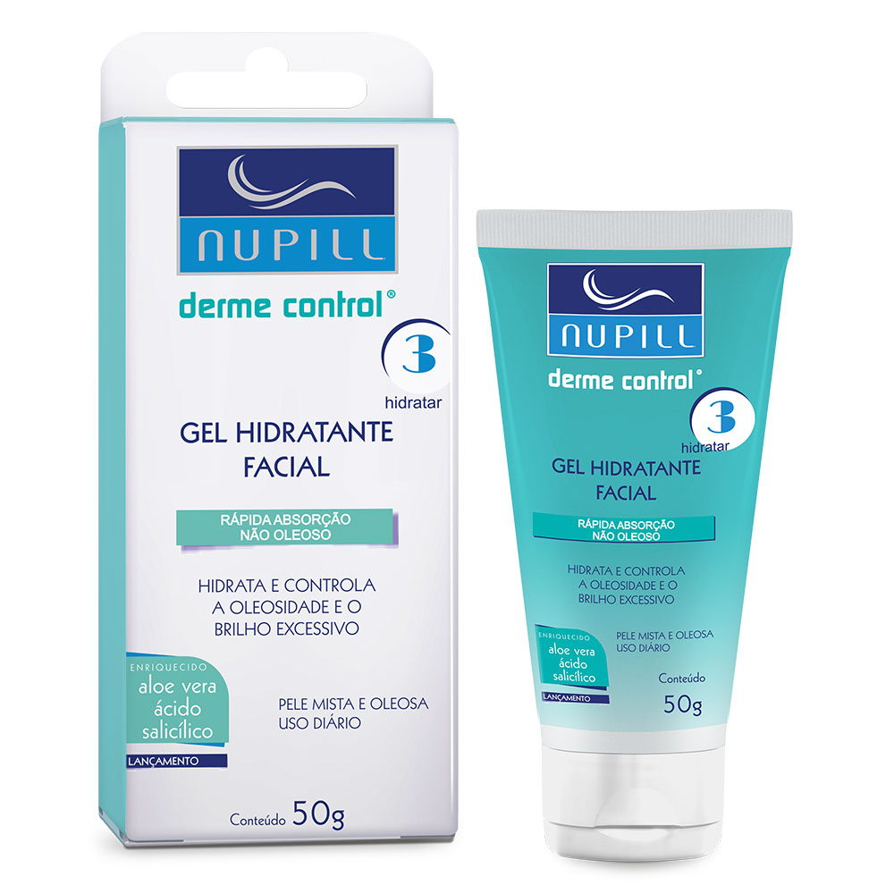 GEL HIDRA. FACIAL DERME CONTROL 50G - NUPILL