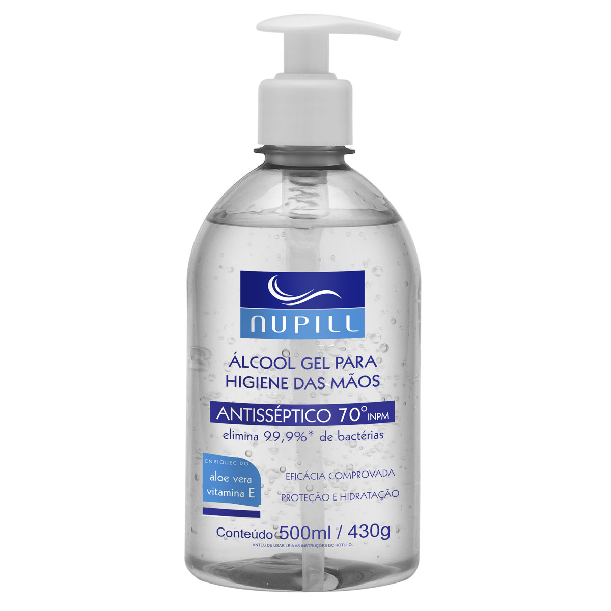 GEL ANTISSEPTICO 70 500ML- NUPILL