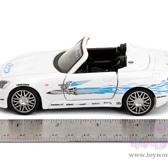 2001 HONDA S2000 BRANCO VELOZES E FURIOSOS 35629- CALIFORNIA TOY