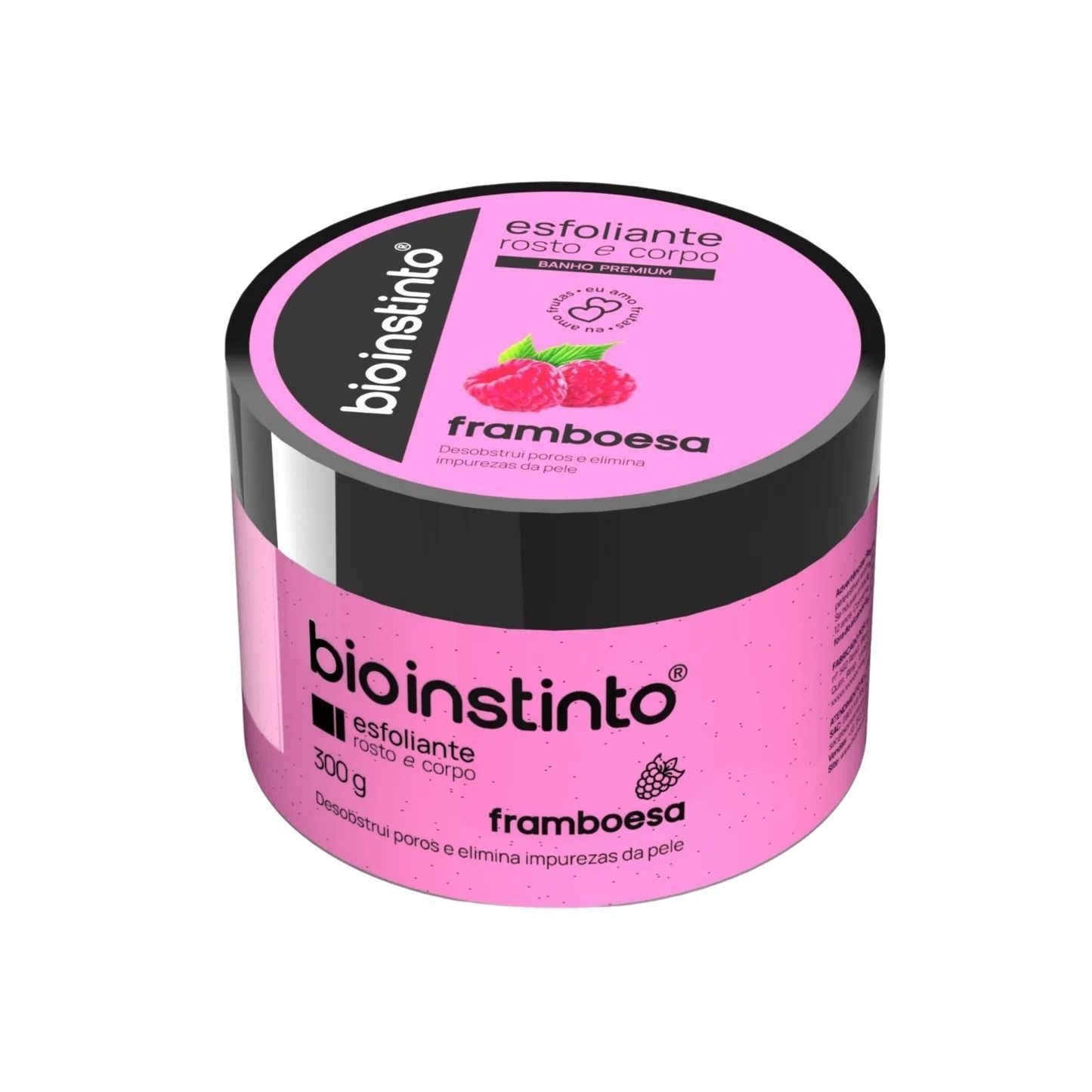 ESFOLIANTE ROSTO E CORPO FRAMBOESA POTE 180G BIO INSTINTO