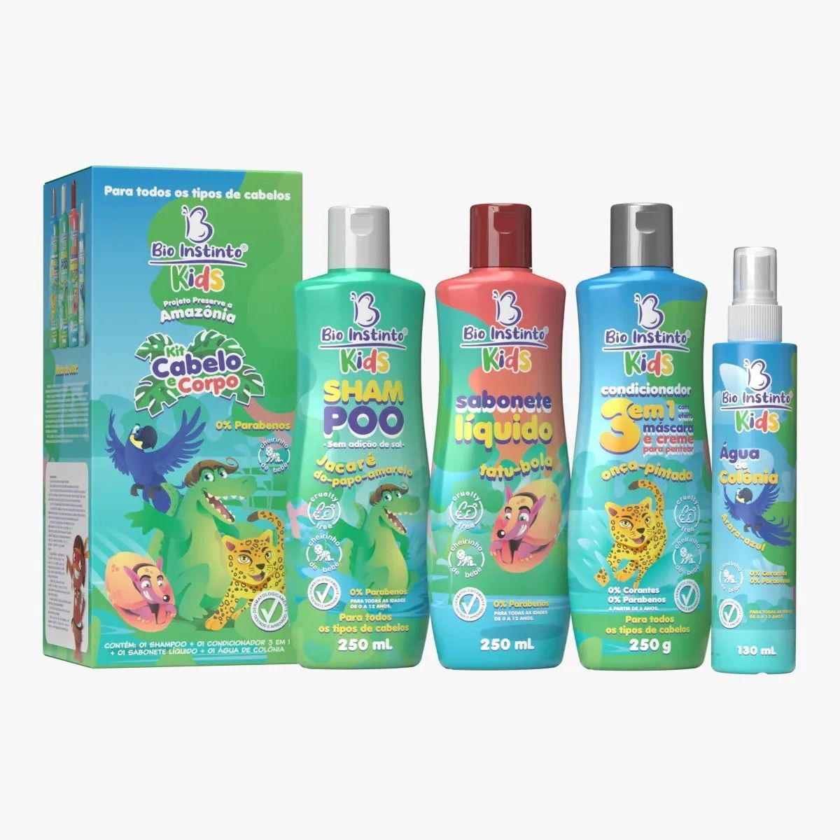 KIT CABELO E CORPO KIDS  BIO INSTINTO