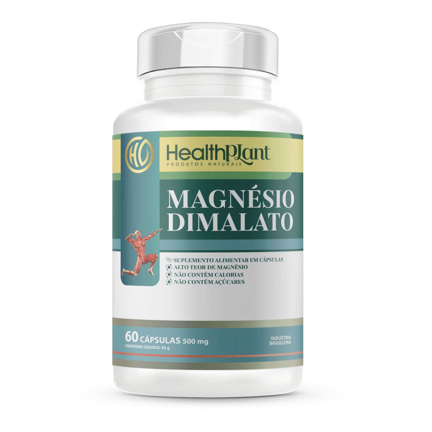 MAGNESIO DIMALATO 60 CAPS 500G - HEALTHPLANT