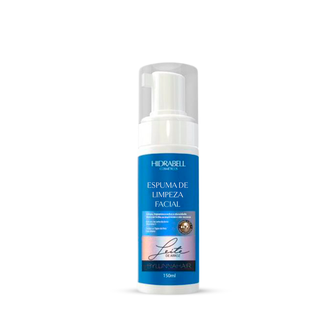 ESPUMA DE LIMPEZA FACIAL LEITE DE ARROZ 150ML - HIDRABELL