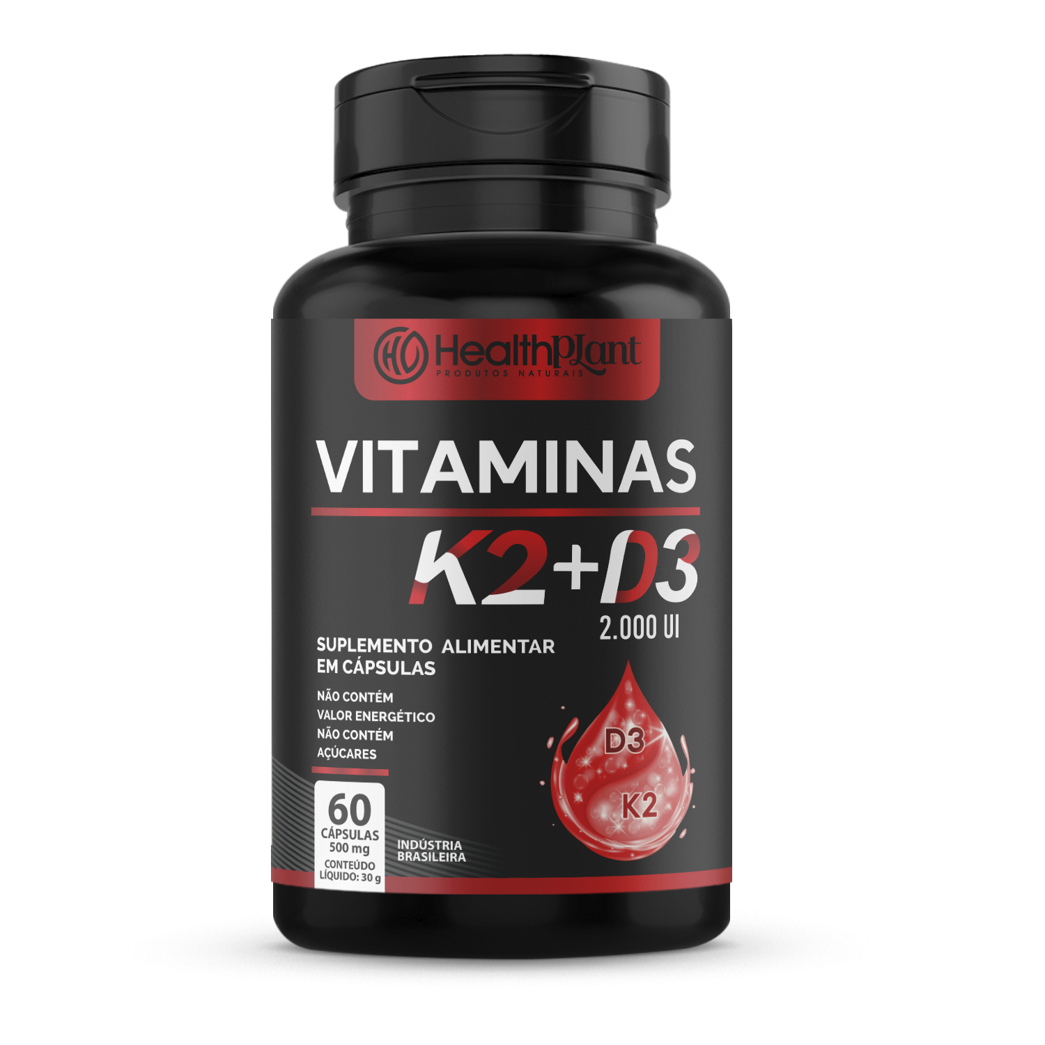 VITAMINA K2 + D3 60 CAP - HEALTHPLANT