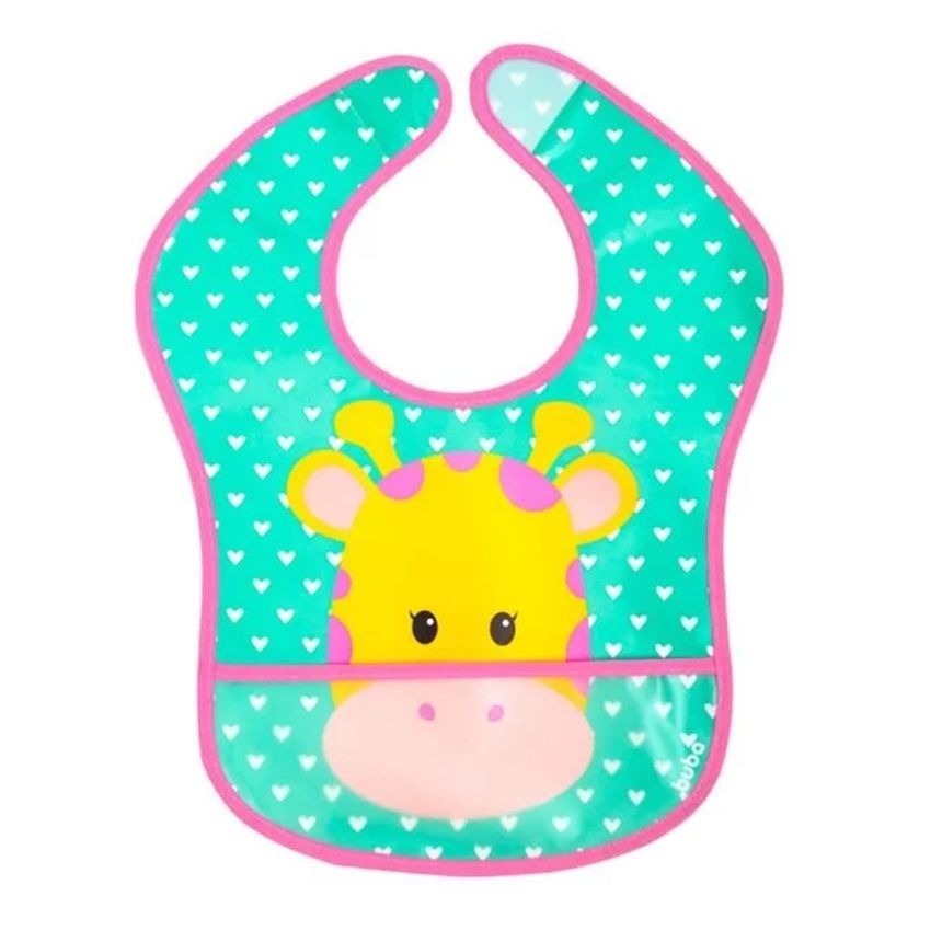 BABADOR COM BOLSO ANIMAL FUN GIRAFA 15370-BUBA