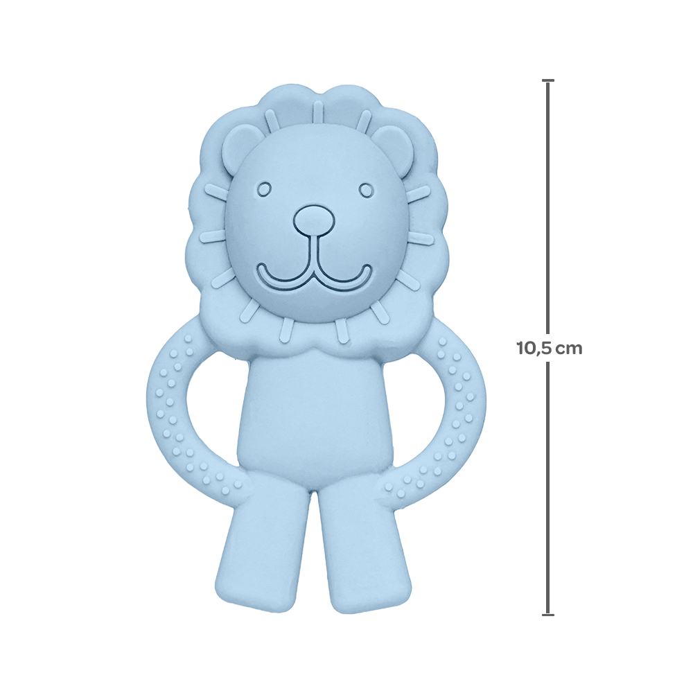MORDEDOR EM SILICONE LEAOZINHO AZUL 17012-BUBA