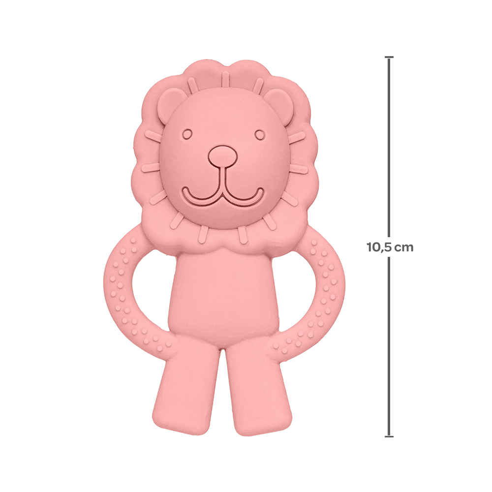 MORDEDOR EM SILICONE LEAOZINHO ROSA 17011-BUBA