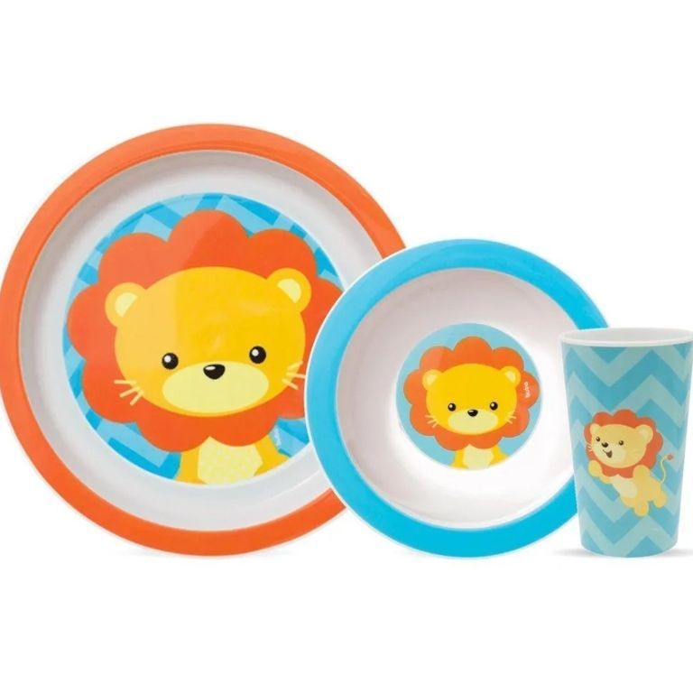 KIT REFEICAO ANIMAL FUN LEAO 10734-BUBA