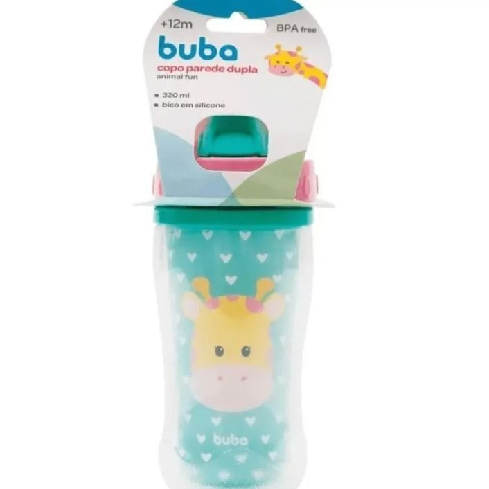 COPO PAREDE DUPLA ANIMAL FUN GIRAFA 12087-BUBA